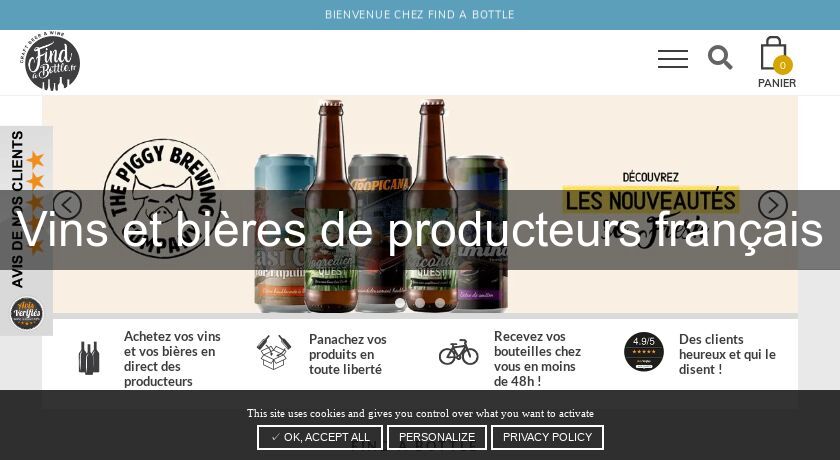 Vins et bières de producteurs français