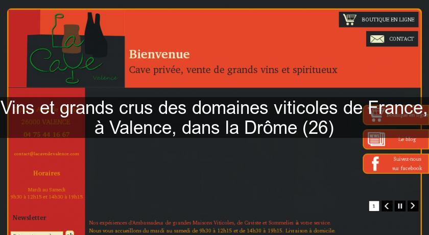 Vins et grands crus des domaines viticoles de France, à Valence, dans la Drôme (26)