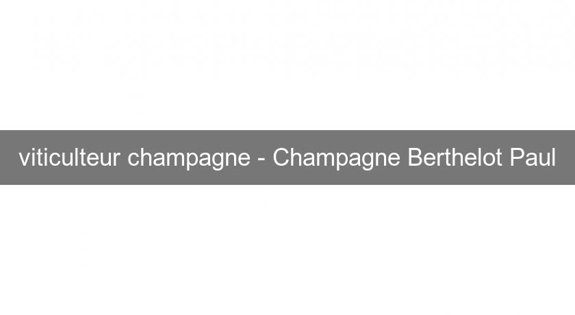 viticulteur champagne - Champagne Berthelot Paul