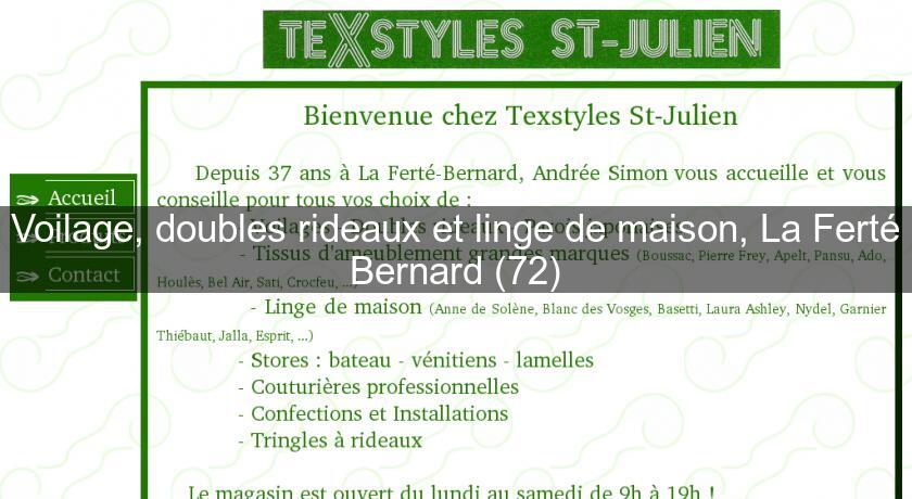 Voilage, doubles rideaux et linge de maison, La Ferté Bernard (72) Voilage, doubles rideaux et linge de maison, La Ferté Bernard (72)