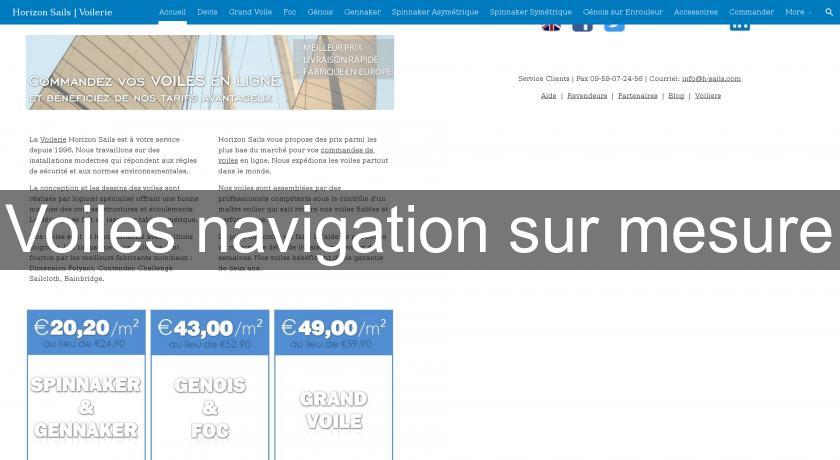 Voiles navigation sur mesure