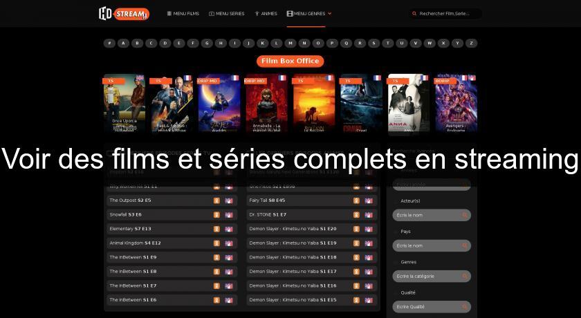 Voir des films et séries complets en streaming Voir des films et séries complets en streaming