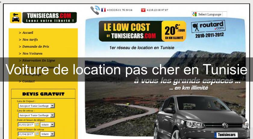 Voiture de location pas cher en Tunisie