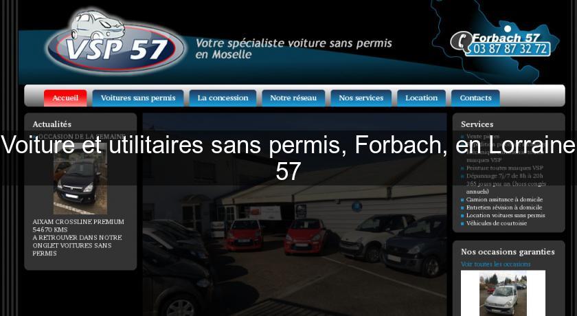 Voiture et utilitaires sans permis, Forbach, en Lorraine 57