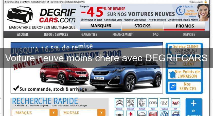 Voiture neuve moins chère avec DEGRIFCARS