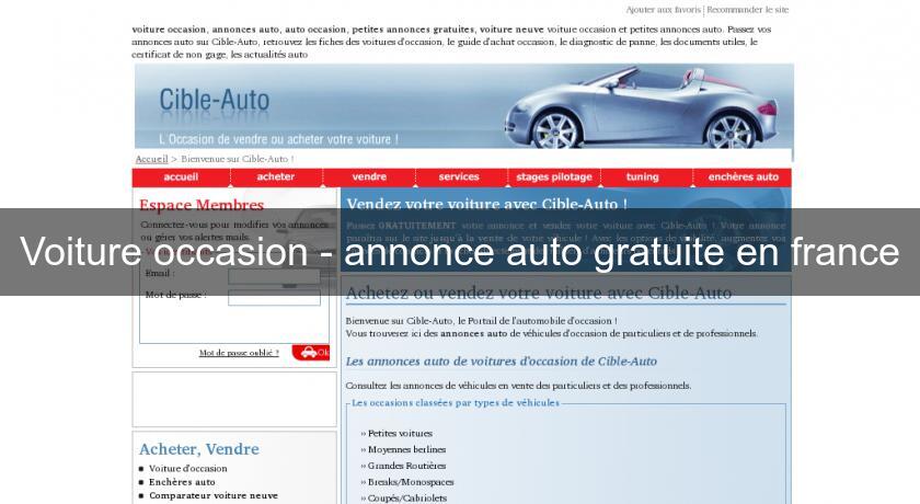 Voiture occasion - annonce auto gratuite en france