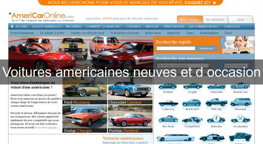 Voitures americaines neuves et d'occasion