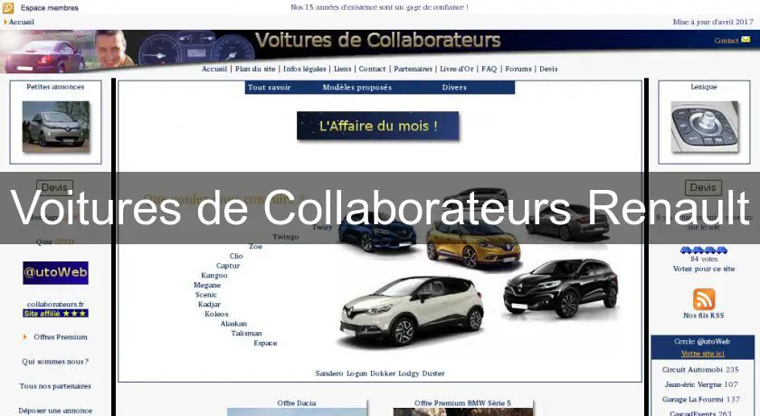 Voitures de Collaborateurs Renault