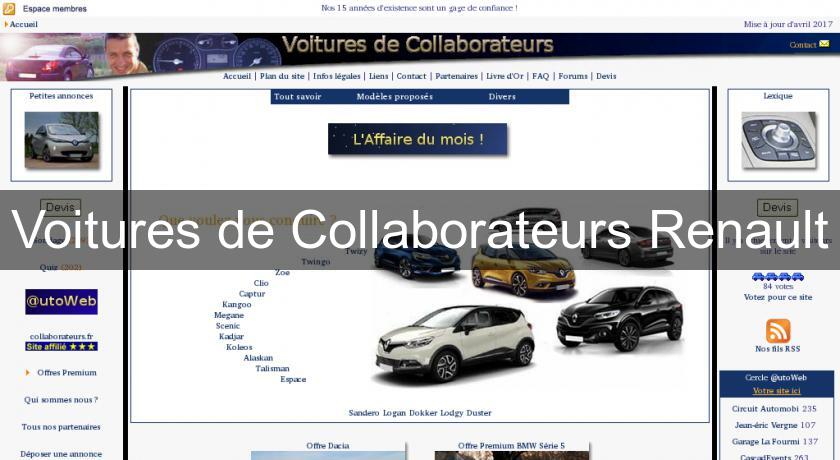 Voitures de Collaborateurs Renault Voitures de Collaborateurs Renault