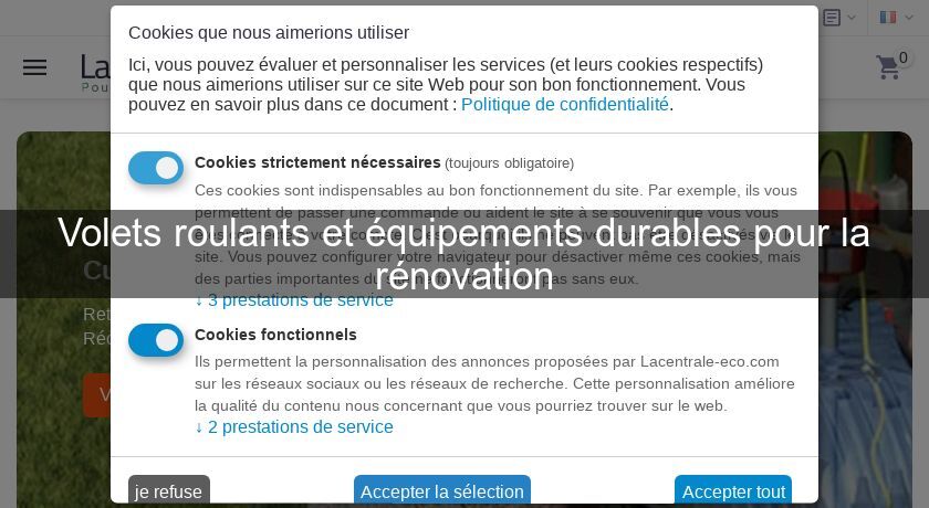 Volets roulants et équipements durables pour la rénovation