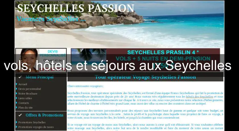 vols, hôtels et séjours aux Seychelles 