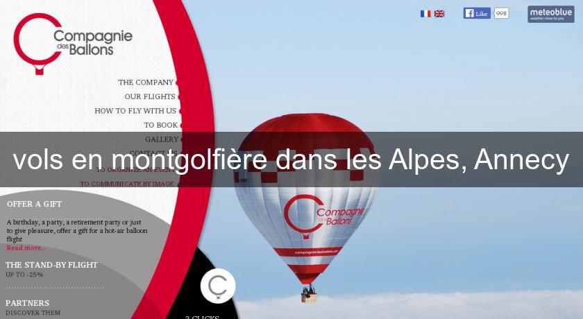 vols en montgolfière dans les Alpes, Annecy