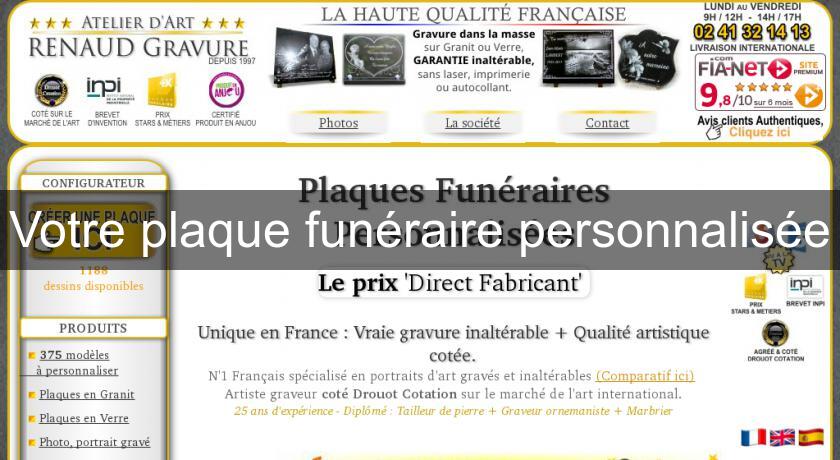 Votre plaque funéraire personnalisée