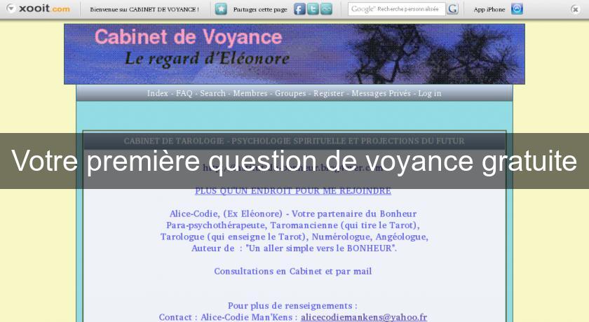 Votre première question de voyance gratuite Votre première question de voyance gratuite