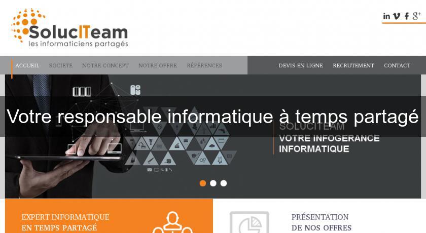 Votre responsable informatique à temps partagé Votre responsable informatique à temps partagé