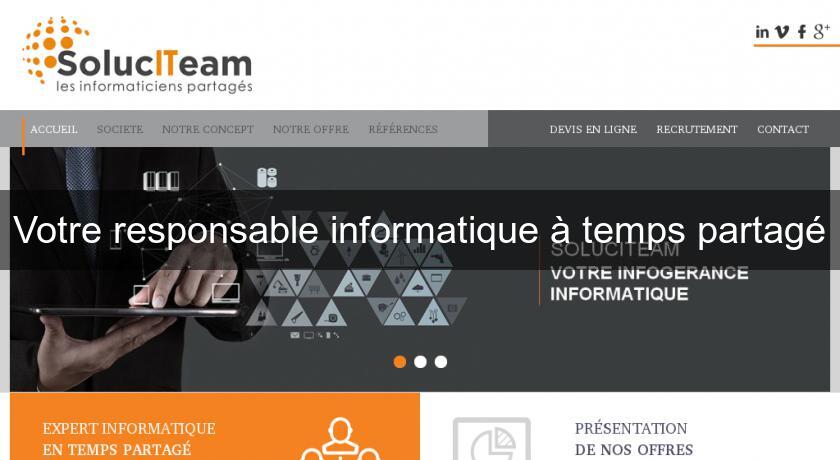 Votre responsable informatique à temps partagé