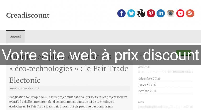 Votre site web à prix discount Votre site web à prix discount