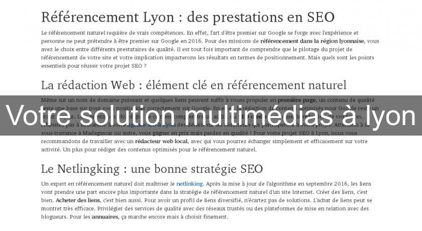 Votre solution multimédias à lyon