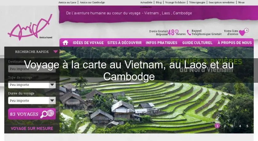 Voyage à la carte au Vietnam, au Laos et au Cambodge