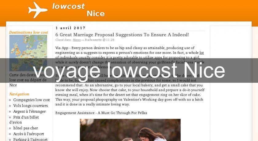 voyage lowcost Nice voyage lowcost Nice