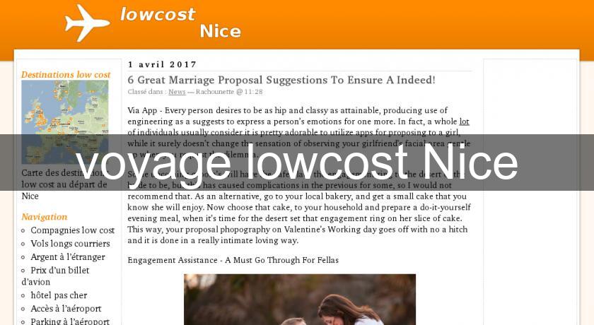 voyage lowcost Nice