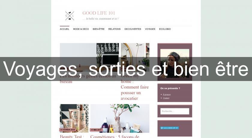 Voyages, sorties et bien être Voyages, sorties et bien être