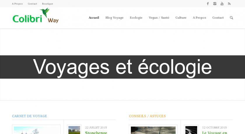 Voyages et écologie Voyages et écologie