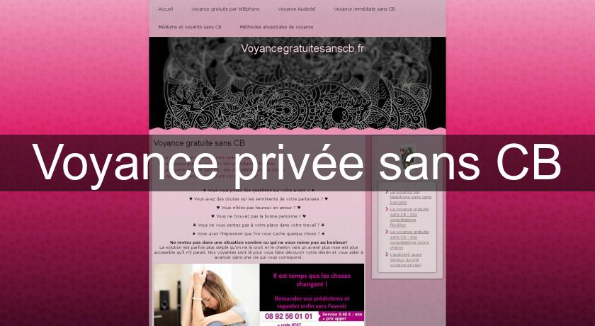 Voyance privée sans CB Voyance privée sans CB