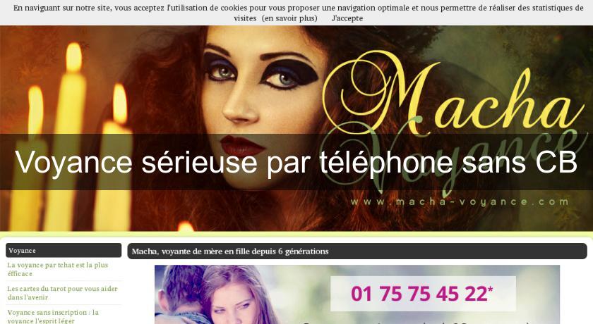 Voyance sérieuse par téléphone sans CB Voyance sérieuse par téléphone sans CB