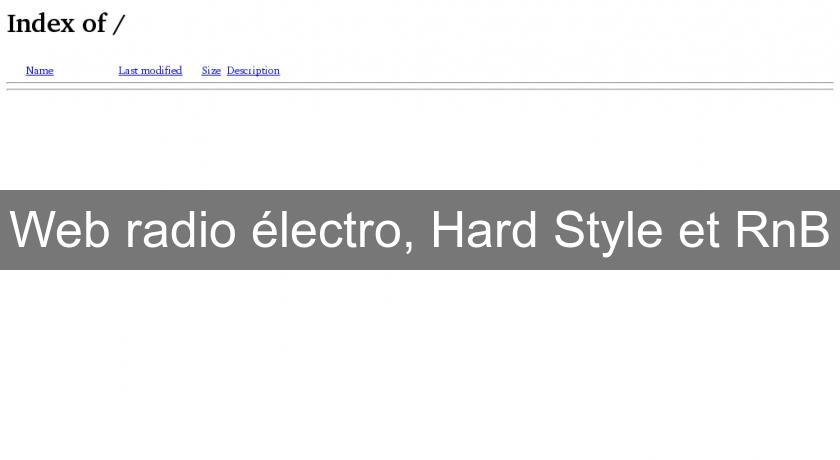 Web radio électro, Hard Style et RnB Web radio électro, Hard Style et RnB