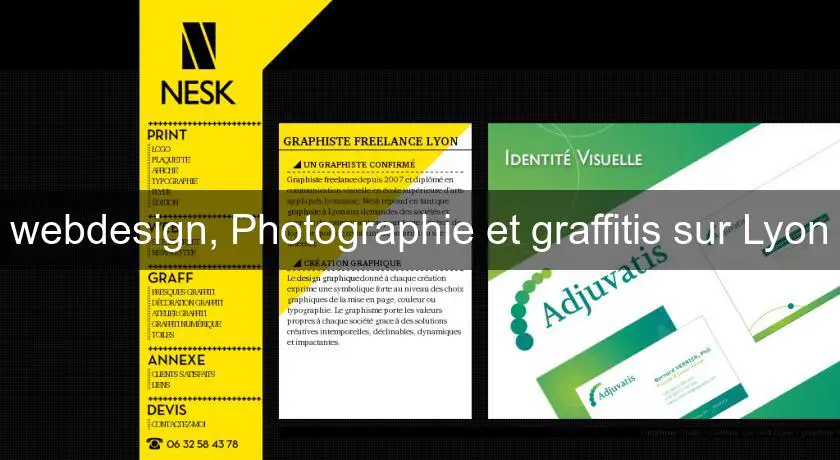 webdesign, Photographie et graffitis sur Lyon