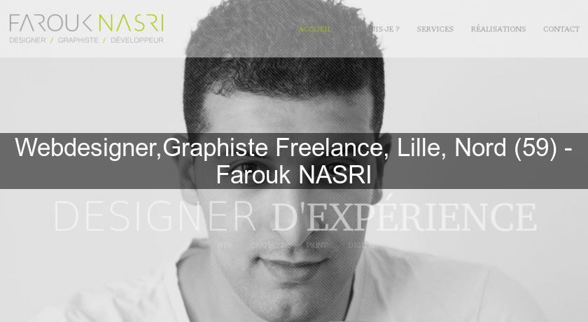 Webdesigner,Graphiste Freelance, Lille, Nord (59) - Farouk NASRI