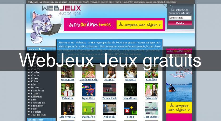 WebJeux Jeux gratuits