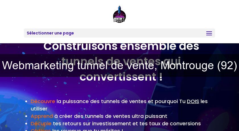 Webmarketing tunnel de vente, Montrouge (92) Webmarketing tunnel de vente, Montrouge (92)