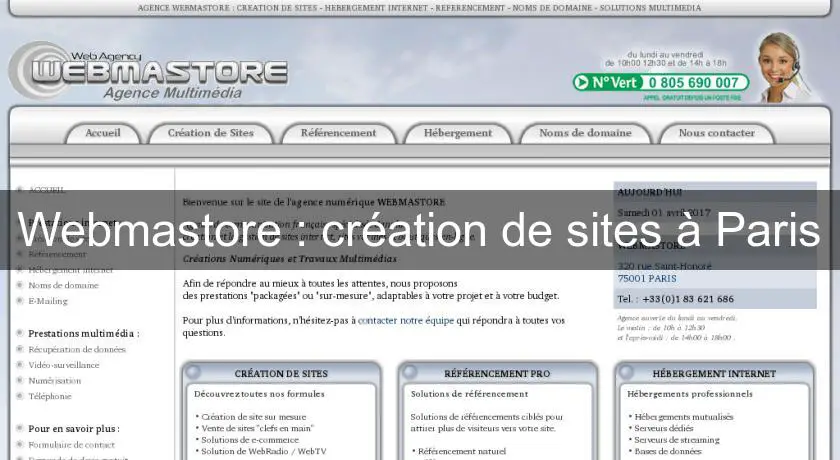 Webmastore : création de sites à Paris