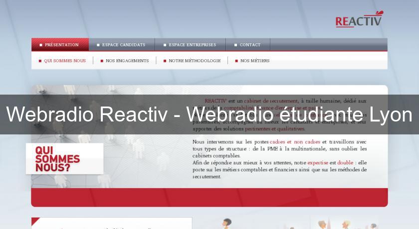 Webradio Reactiv - Webradio étudiante Lyon Webradio Reactiv - Webradio étudiante Lyon
