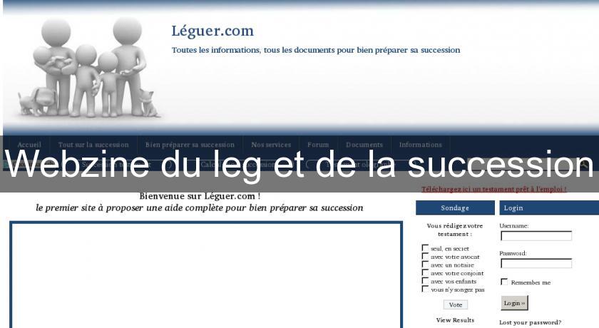 Webzine du leg et de la succession Webzine du leg et de la succession