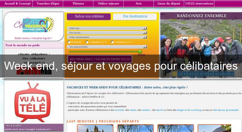 Week end, séjour et voyages pour célibataires