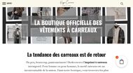 Boutique des vêtements à carreaux