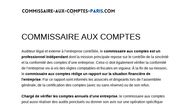 Commissaire aux Comptes