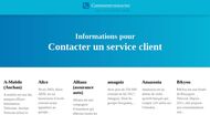 Contacter plus facilement les services clients