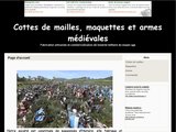 Cottes de mailles, maquettes médiévales et armes du moyen age.