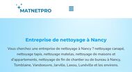 Entreprise de nettoyage à Nancy