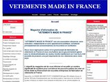L'industrie textile en France, vêtements de fabrication française