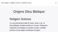 La Religion et la Science