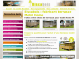 Terrasse en bois mobil home, piscine