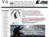 Vente en ligne, vêtements et équipement militaire