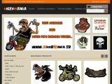 Vêtements, stickers et pin's motard