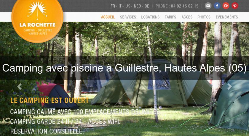 Camping avec piscine à Guillestre, Hautes Alpes (05) Camping avec piscine à Guillestre, Hautes Alpes (05)