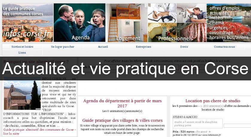 Actualité et vie pratique en Corse Actualité et vie pratique en Corse